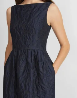 Flora Bloom Cloqu Jacquard Cotton-Silk Midi Dress