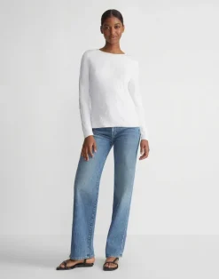 Flora Jacquard Responsible Fine Gauge Merino-Viscose Sweater