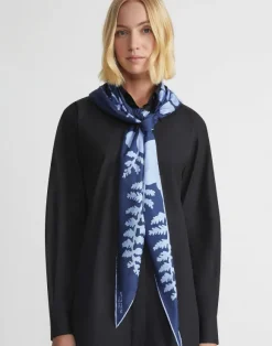 Flora Print Silk Diamond Scarf