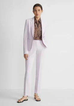 Flora Print Silk Twill Point Collar Blouse