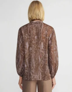 Flora Print Sustainable Gemma Cloth Voile Pintuck Blouse