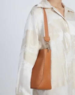 Grained Calfskin Leather 8 Knot Hobo—Small