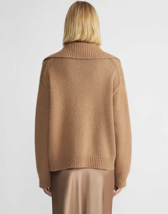 Hair Chainette Collared Sweater
