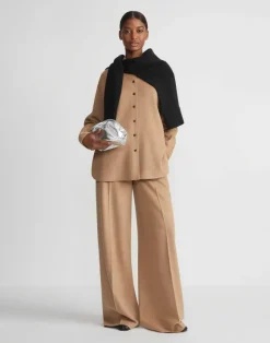 Hair Drop Shoulder Shirt Jacket
