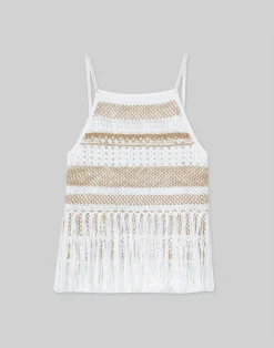 Hand Macram Organic Cotton Tank