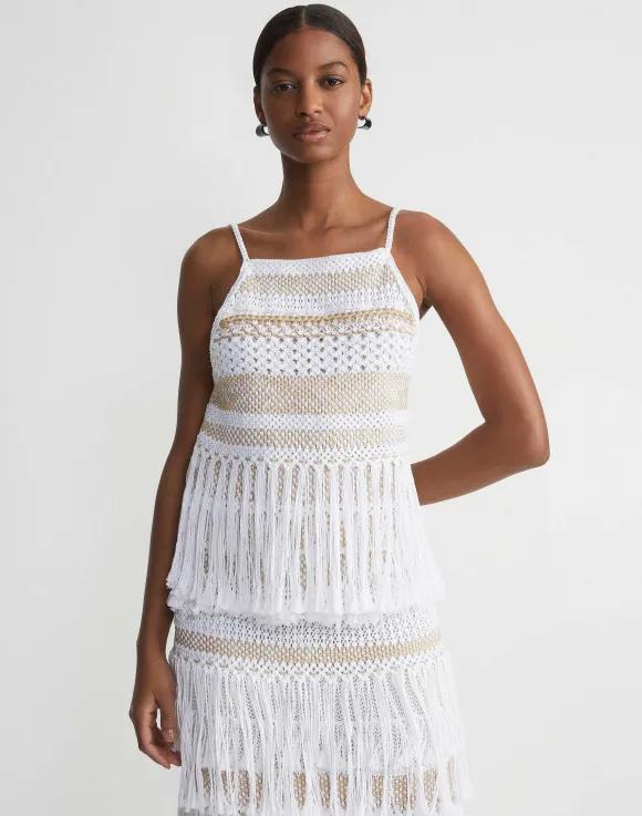 Hand Macram Organic Cotton Tank