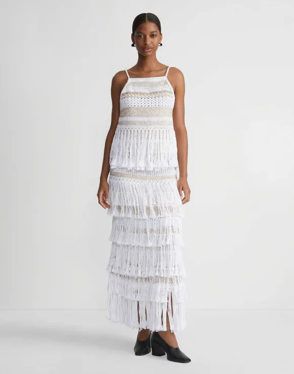 Hand Macram Organic Cotton Skirt