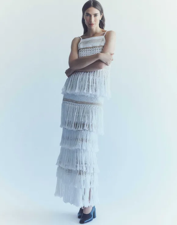 Hand Macram Organic Cotton Skirt