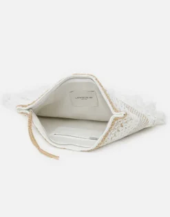 Hand Macram Organic Cotton Fringed Clutch