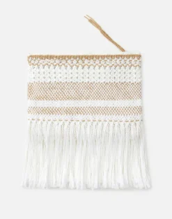 Hand Macram Organic Cotton Fringed Clutch