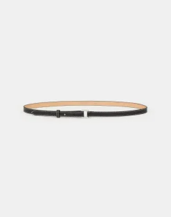 Italian Vachetta Leather Skinny Belt