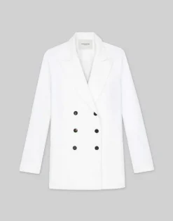 L148 Denim Double Breasted Blazer