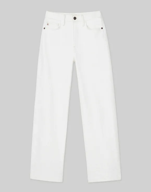 L148 Denim Wyckoff Wide-Leg Cropped Jean