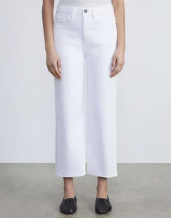 L148 Denim Wyckoff Wide-Leg Cropped Jean