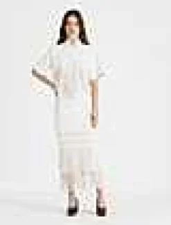 Lambskin Leather Hand Basketweave Fringed Skirt