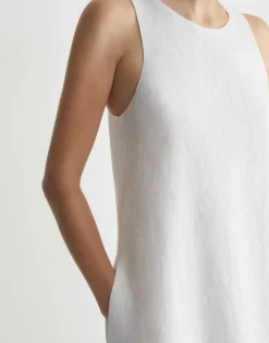 Linen A-Line Maxi Dress