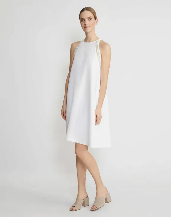 Linen Hand Crochet Swing Dress
