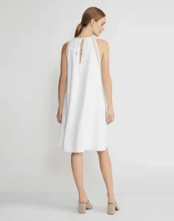 Linen Hand Crochet Swing Dress