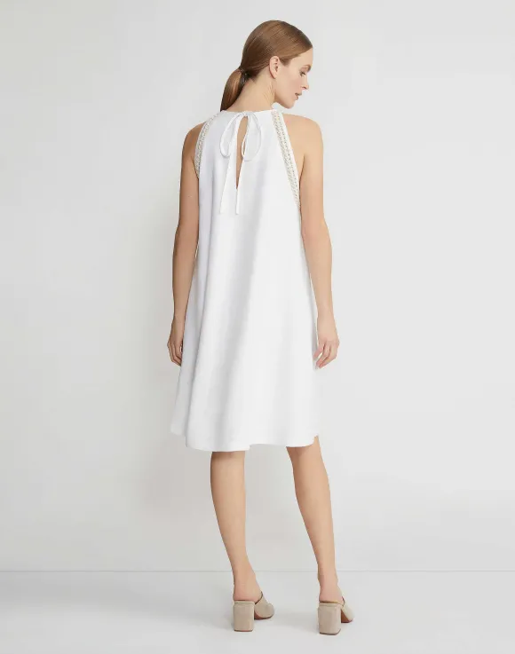 Linen Hand Crochet Swing Dress