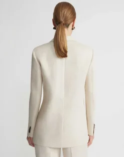 Linen Peak Lapel Blazer