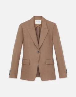 Linen Single Button Cutaway Blazer