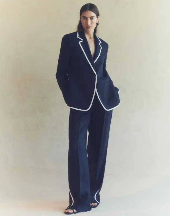 Linen Tipped Blazer