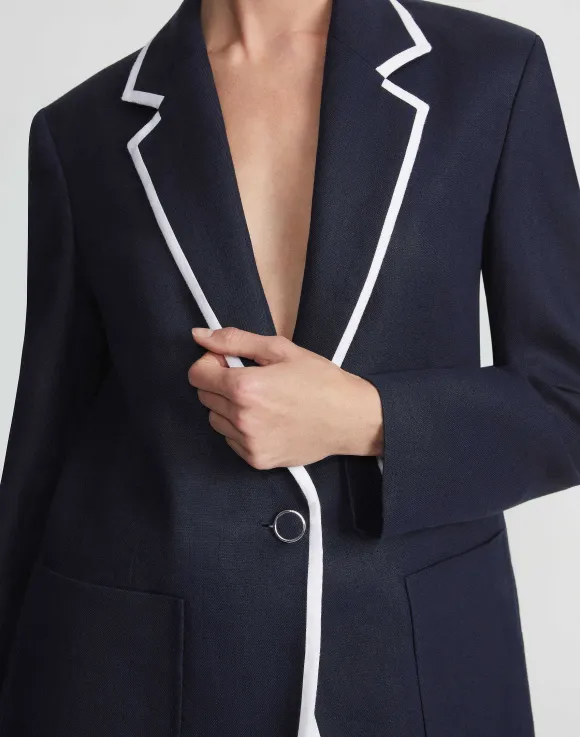 Linen Tipped Blazer