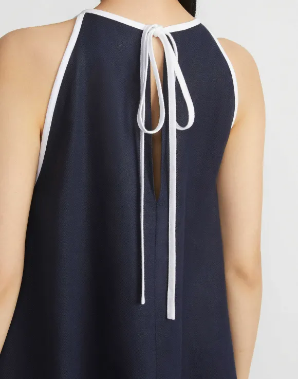 Linen Tipped Swing Dress