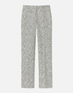 Linen-Cotton Boucl Tweed Gates Pant