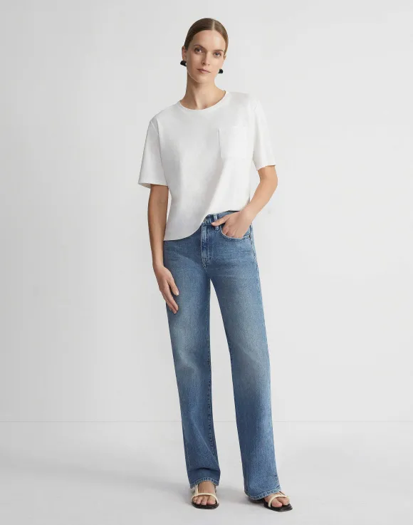 Linen-Cotton Jersey Pocket T-Shirt