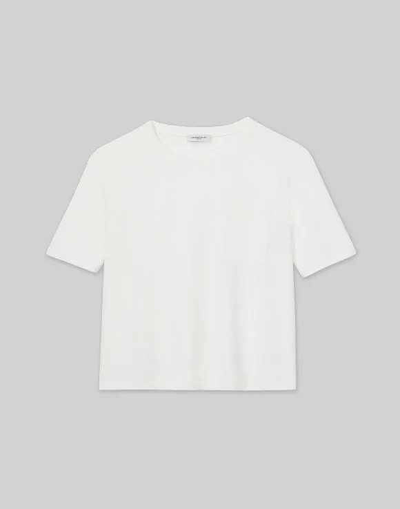 Linen-Cotton Jersey Pocket T-Shirt