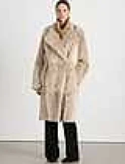 Long Hair Shearling Reversible Oversized Coat