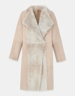 Long Hair Shearling Reversible Oversized Coat