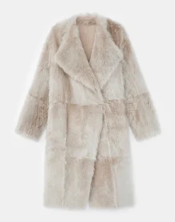 Long Hair Shearling Reversible Oversized Coat