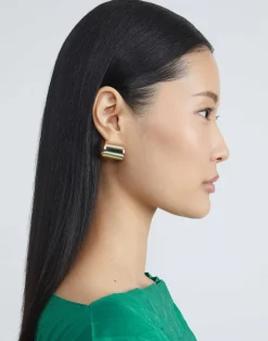 Lune Brass Hoop Earrings