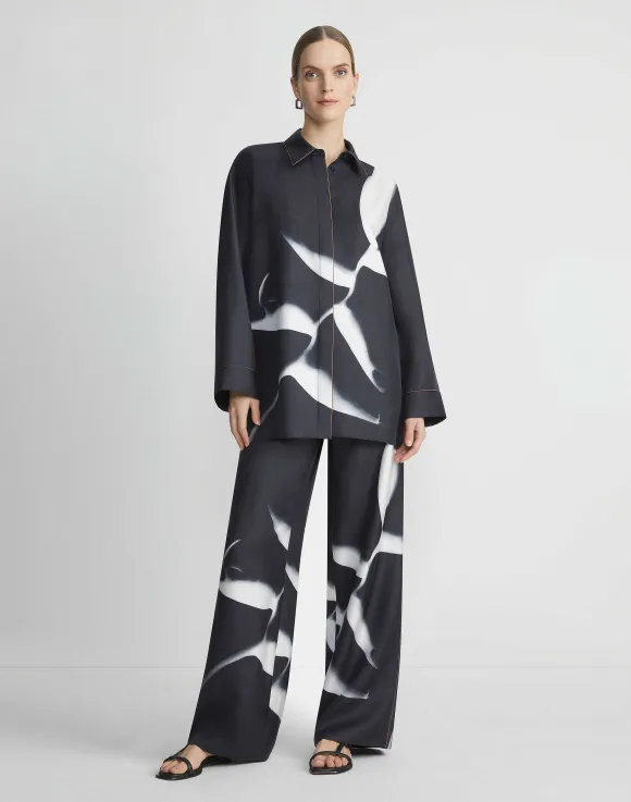 Martha Madigan X L148 Print Silk Twill Oversized Blouse
