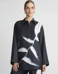 Martha Madigan X L148 Print Silk Twill Oversized Blouse