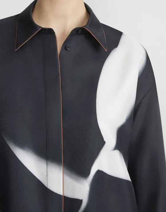 Martha Madigan X L148 Print Silk Twill Oversized Blouse