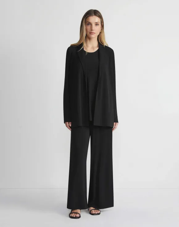 Matte Jersey Open Front Jacket