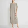 Matte Jersey Tapered T-Shirt Dress