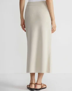Mercerized Cotton Ribbed Skirt