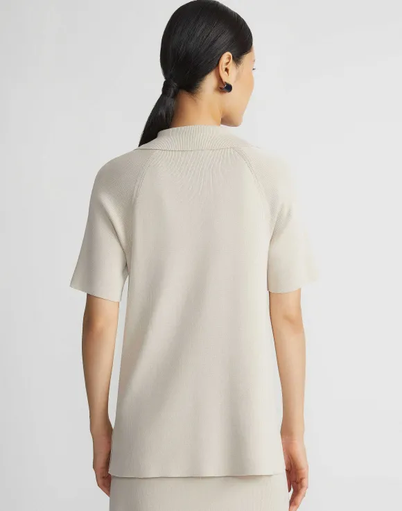 Mercerized Cotton Ribbed Polo