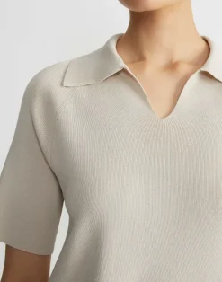 Mercerized Cotton Ribbed Polo