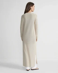 Mercerized Cotton Ribbed Duster Cardigan