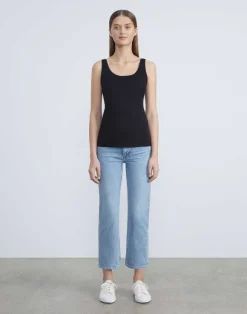 Mesh Jersey Scoop Neck Tank