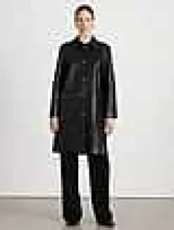 Nappa Leather Double Face Oversized Coat
