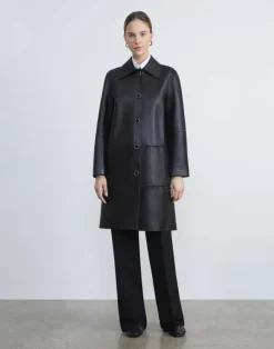 Nappa Leather Double Face Oversized Coat