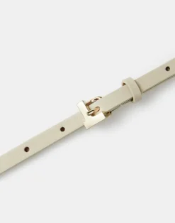 Nappa Leather L Beam Skinny Belt