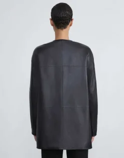 Nappa Leather Quilted Coat