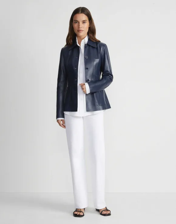 Nappa Leather Tailored Chore Jacket